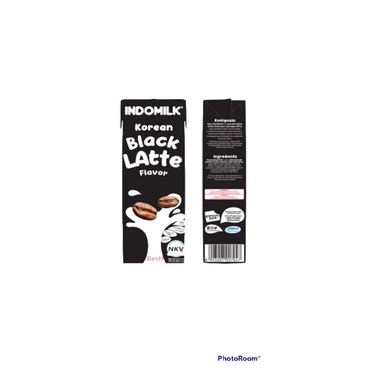 INDOMILK KOREAN SUSU UHT BLACK LATTE  dan PINK BLOSSOM 180 ML