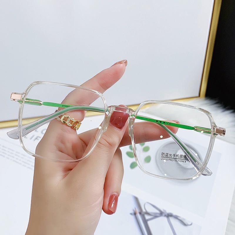 (YUZHU) Kacamata Anti Radiasi Dan Anti Cahaya Biru Untuk Pria Dan Wanita Korean Fashion Square Frame Eyeglasses