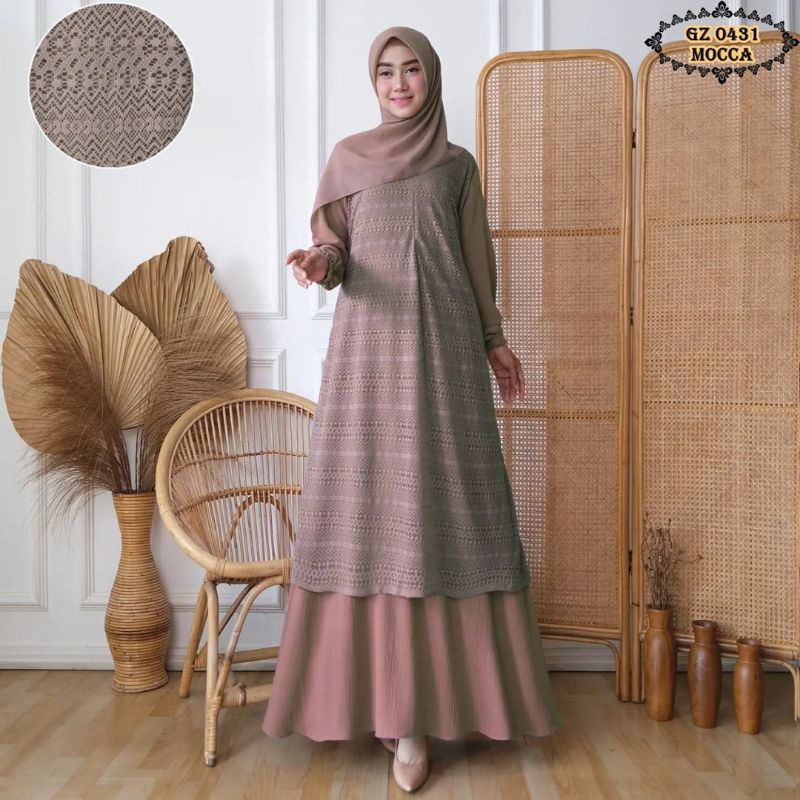 Gamis Brukat Malika Gamis Kondangan Syar'i Gamis Bridesmaids Gamis Muslimah Gamis Lebaran