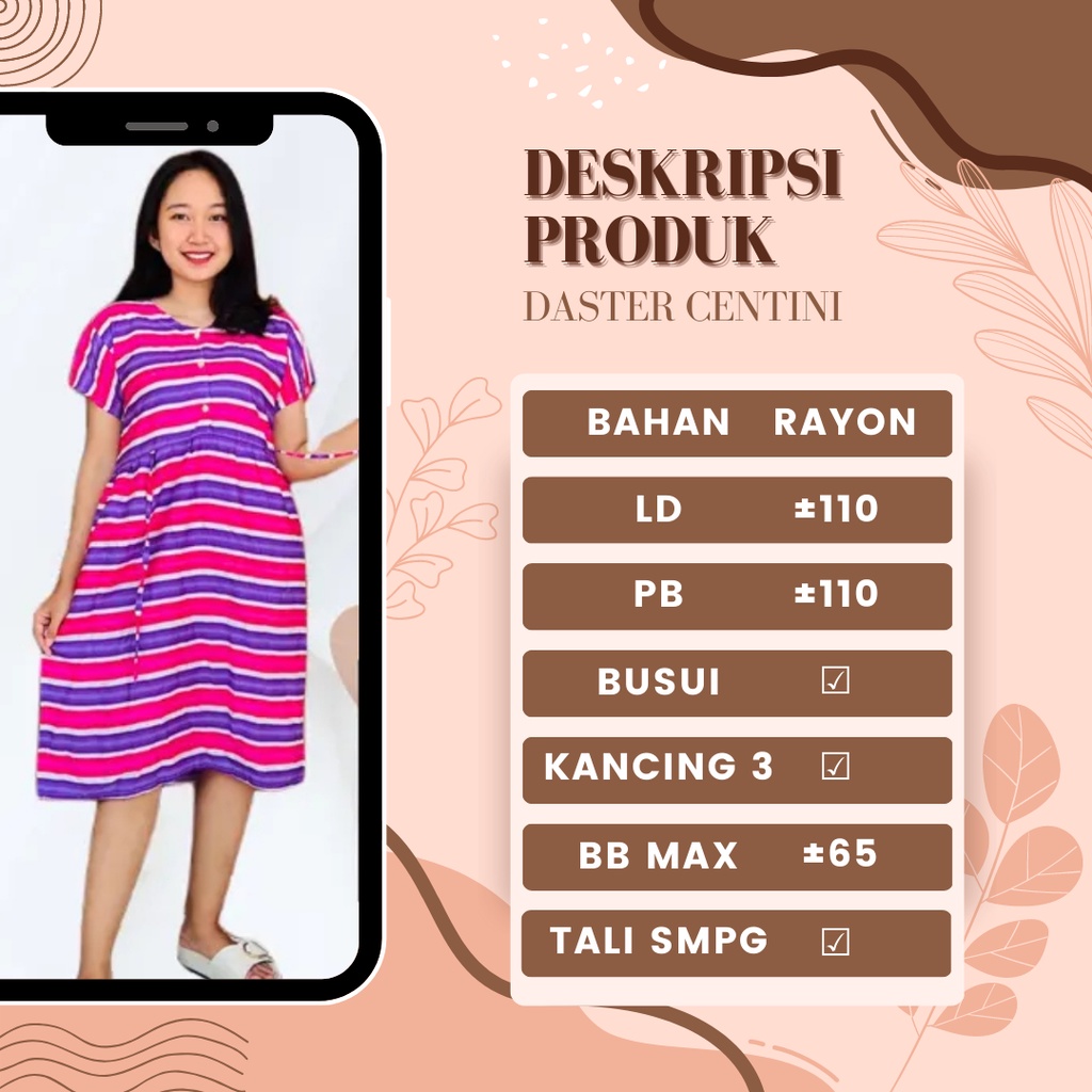 DASTER CENTINI RAYON SANTUNG