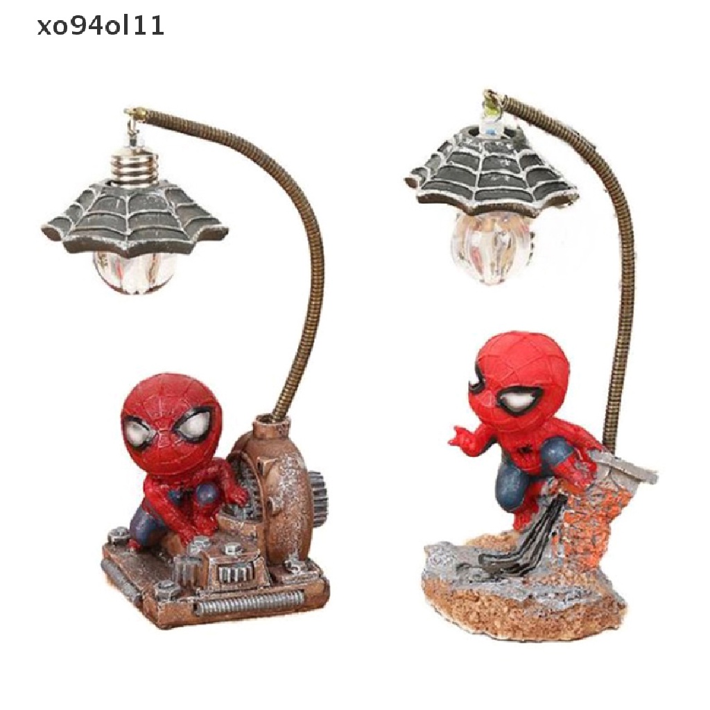 Xo Spiderman Anime Kartun Figure Boneka Anak Super Hero Spider Man Lampu Malam Mainan Anak Hadiah Dekorasi Rumah Hiasan OL
