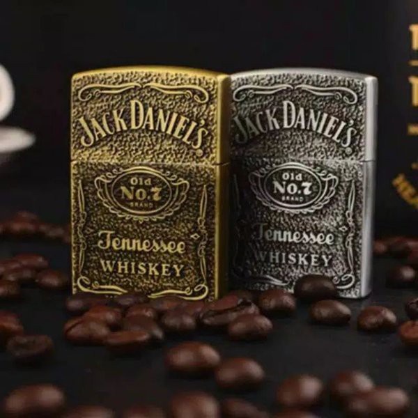 Korek Api Roda Model ZP Motif Timbul Jack Daniel's gold silver murah