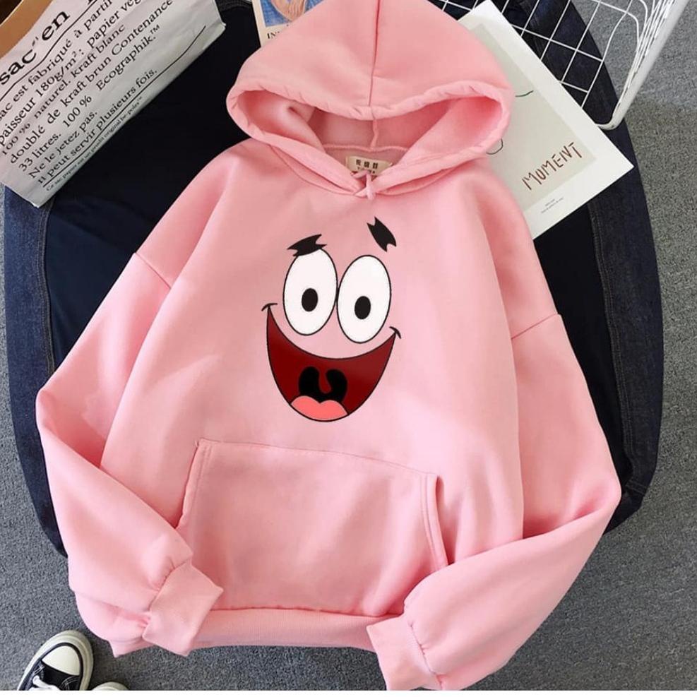Harga Termurah Nickelodeon Spongebob Patrick Hoodie sweter wanita cewek