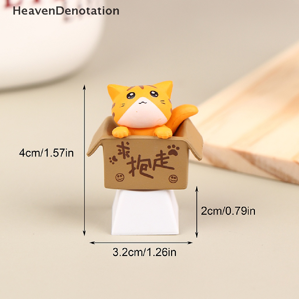 [HeavenDenotation] 1pc Tombol Keyboard Kucing Kartun Tiga Dimensi Lucu Anime Mekanik Keycaps HDV