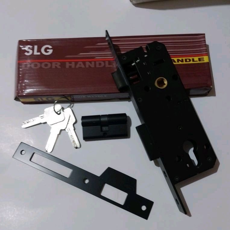 Body kunci pintu kayu SLG black matt