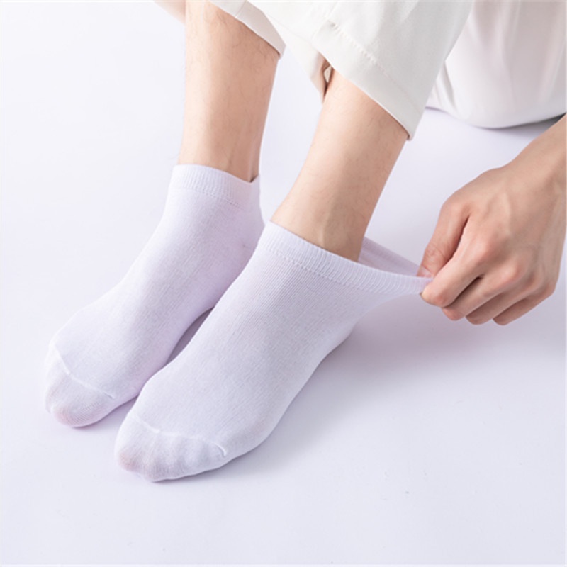 Alibaba1688 Kaos Kaki Pendek Semata Kaki Motif Polos Unisex
