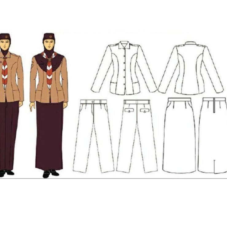 ➩ STELAN PRAMUKA PUTRI PEMBINA PEREMPUAN PANJANG RAPILO, PRAMUKA GURU PEREMPUAN, PRAMUKA PNS PEREMPU