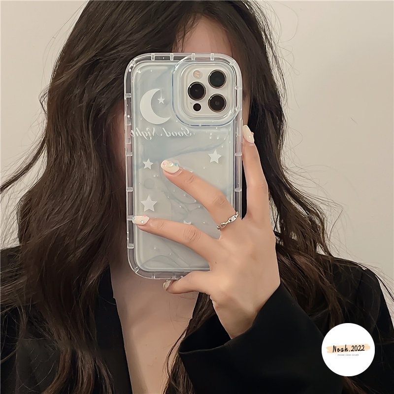 Pasangan Langit Berbintang Case Untuk OPPO A17 A57 A15 A16 A55 A17K A54 A76 A96 A95 A7 A5s A54s A74 A16K A12 A77 A53 A5 A9 A3s A16E A16s A1K A15s A77s A52 A31 Soft Stars Moon Airbag Tpu Case