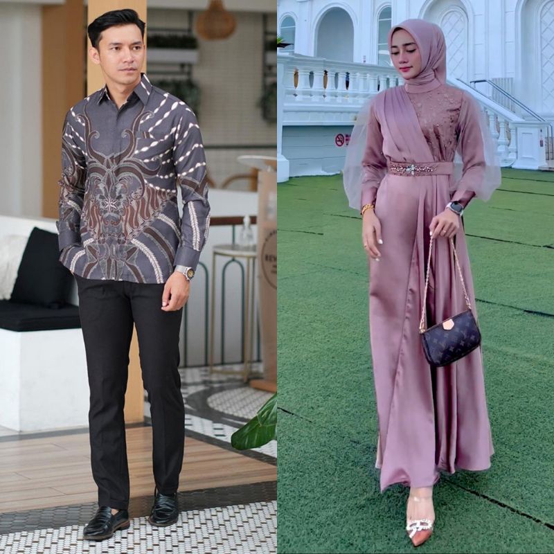 Maxi Couple Auliya Mouve Series BATIK COUPLE MODERN | BATIK COUPLE PASANGAN | BATIK COUPLE KELUARGA | GAMIS TERBARU 2023 LEBARAN WANITA | GAMIS BRUKAT | DRESS KONDANGAN REMAJA | DRESS WANITA | MAXI DRESS | BATIK PRIA LENGAN PANJANG