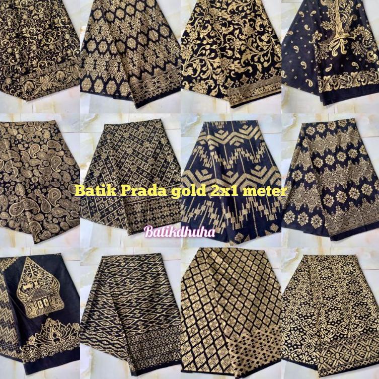 Paling Dicari KAIN BATIK SONGKET PRADA ANJANI / KAIN BATIK PRADA BALI WARNA GOLD