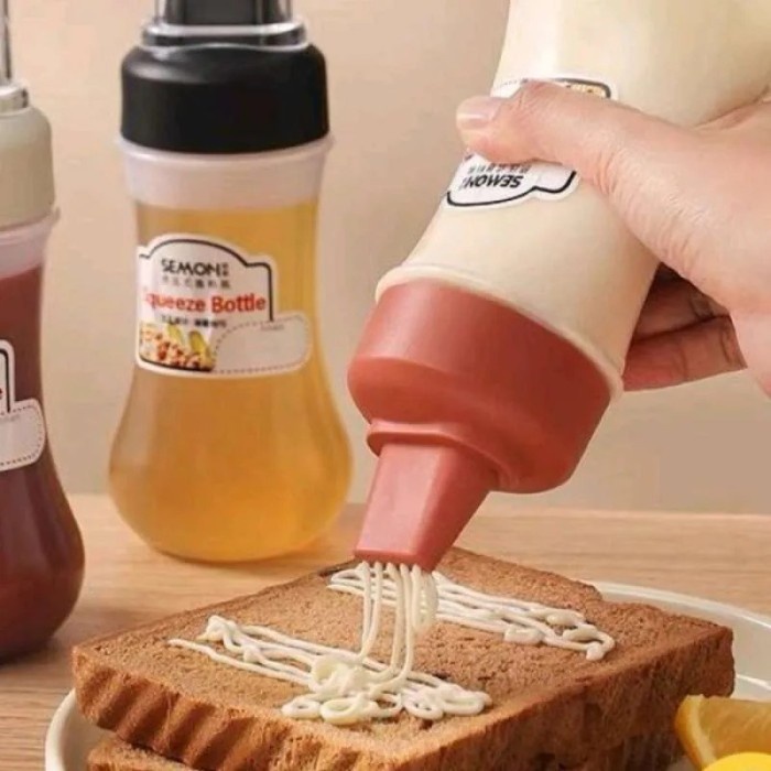 BMSH Botol Saus 5 Lubang 350ml / Botol Sauce Tomato Mayonaise 5 Lubang Anti Tumpah 350ml