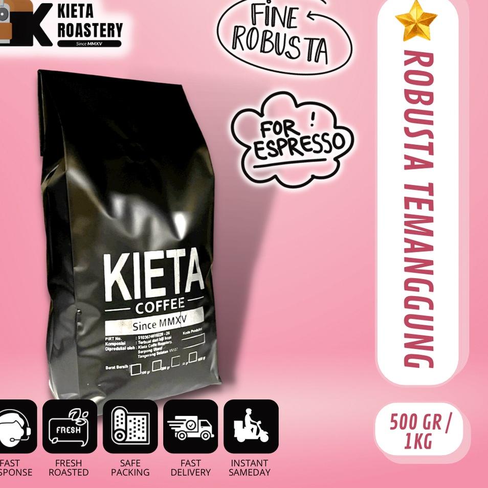 

✭ Biji Kopi Espresso Robusta Temanggung untuk Kopi Susu 1kg ♘