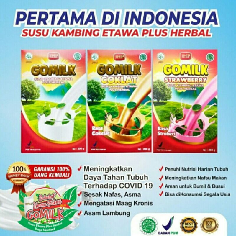 

SUSU GOMILK PLUS HERBAL SUSU KAMBING ETAWA TERENAK