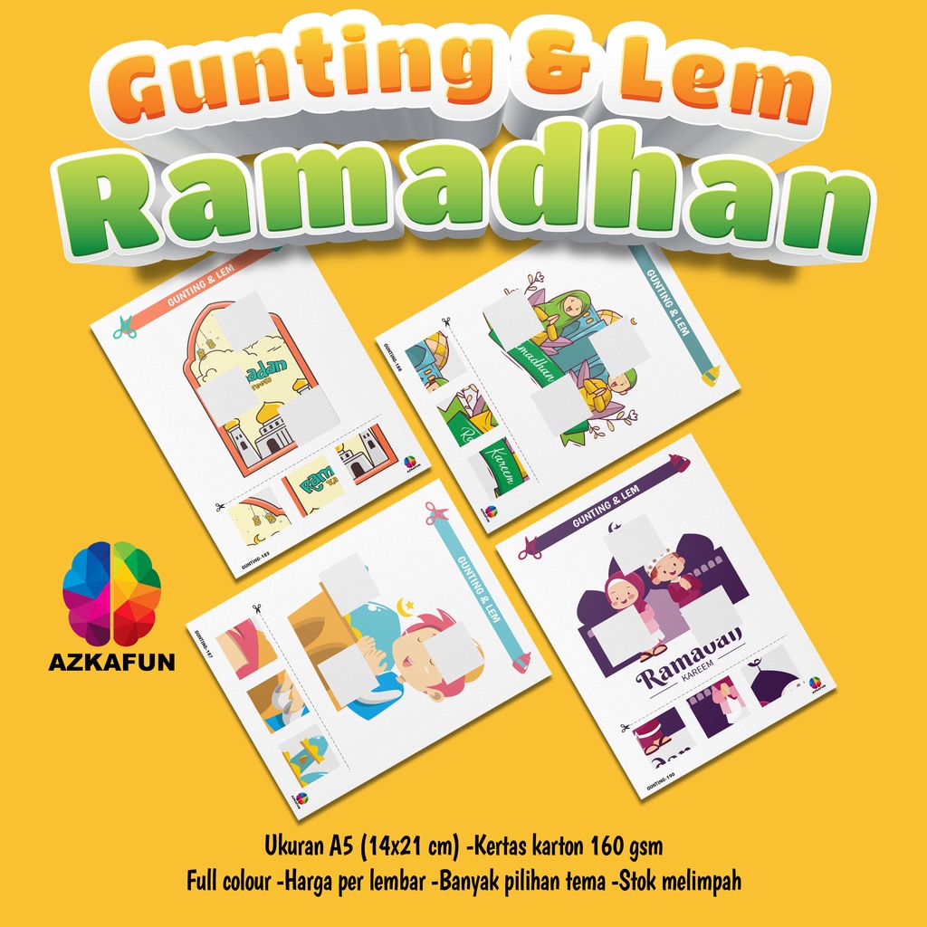 

Lembar aktivitas Gunting dan Lem tema RAMADHAN - lembar belajar