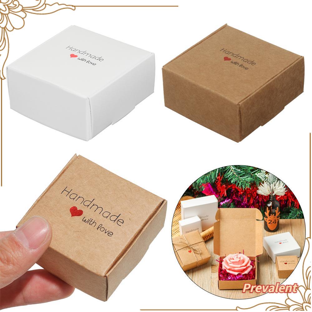 Preva 10PCS Handmade with Love Perlengkapan Pesta Perhiasan DIY Craft Karton Paket