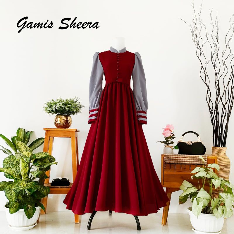 gamis sheera set family/gamis lebaran terbaru/seragam keluarga lebaran/gamis couple family/gamis jumbo/gamis anak perempuan/gamis couple ibu dan anak