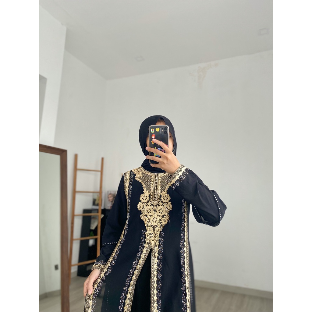 ABAYA NAJLA / Gamis Turkey / Longdress Muslimah / Maxy Formal / Busana Muslim / Dress Kondangan / Pakaian Mewah Arabic