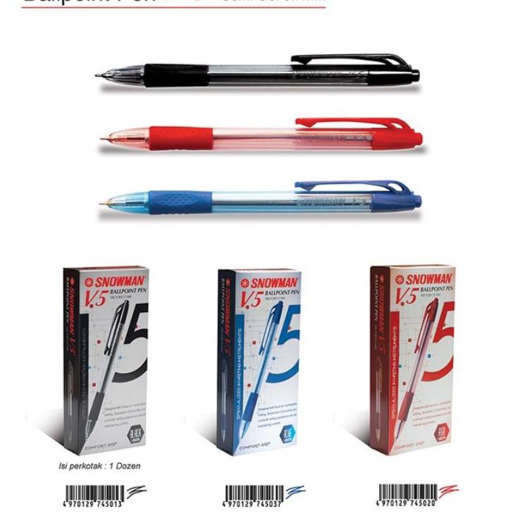 

Kejutan Hemat Pulpen Snowman V5 Semi Gel 0.7mm ( 1pak/12pcs )