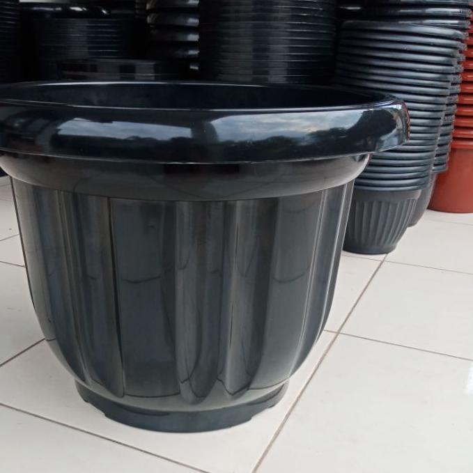 ✼ POT BUNGA TANAMAN BESAR EBBONY UK 60/POT TANAMAN JUMBO BESAR EBBONY UKURAN 60 ➲