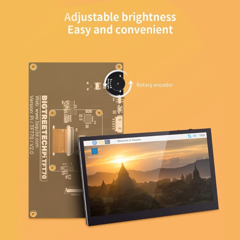 Zzz Upgraded PITFT50 V2.0 TFT LCD Display Screen 800x480 Untuk RaspberryPi 4.3 2 3D Printer Controller Aksesori LCD Scree