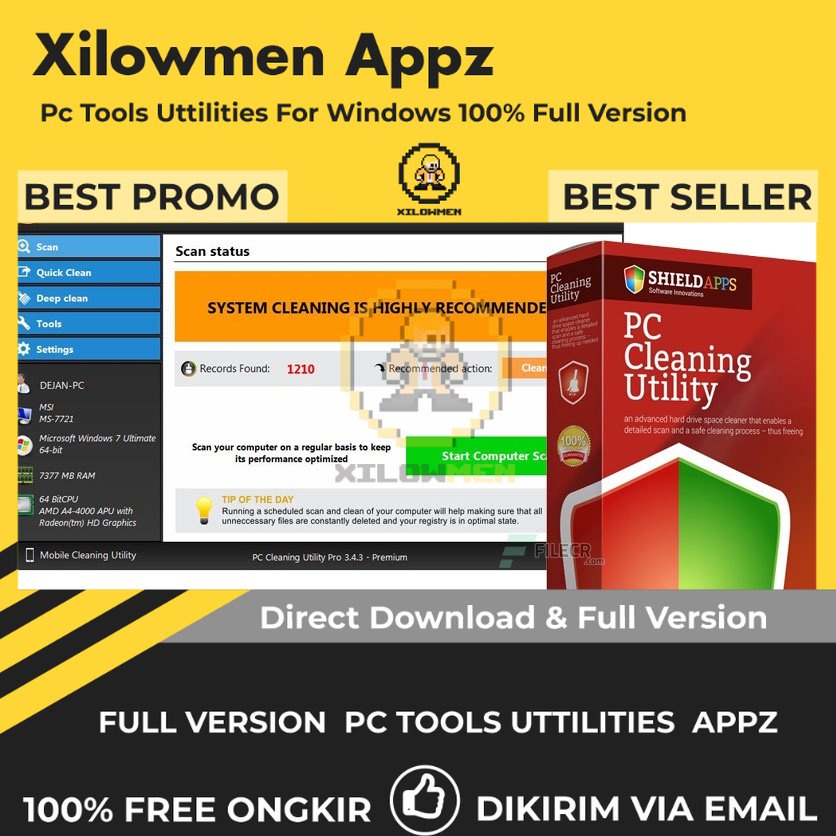 [Full Version] PC Cleaning Utility Pro PC Tools Software Utilities Lifetime Win OS