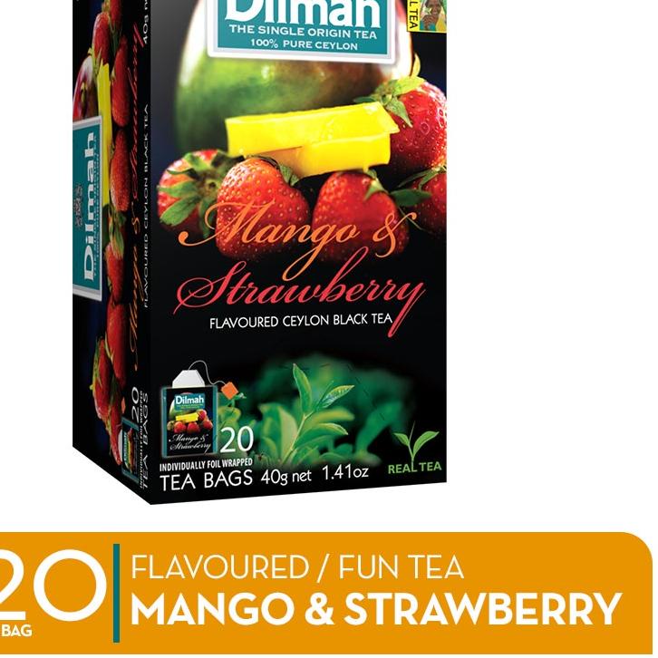 

◊ Dilmah Mango & Strawberry Tea - Teh Celup [Kemasan Foil Envelope 20s] ♦