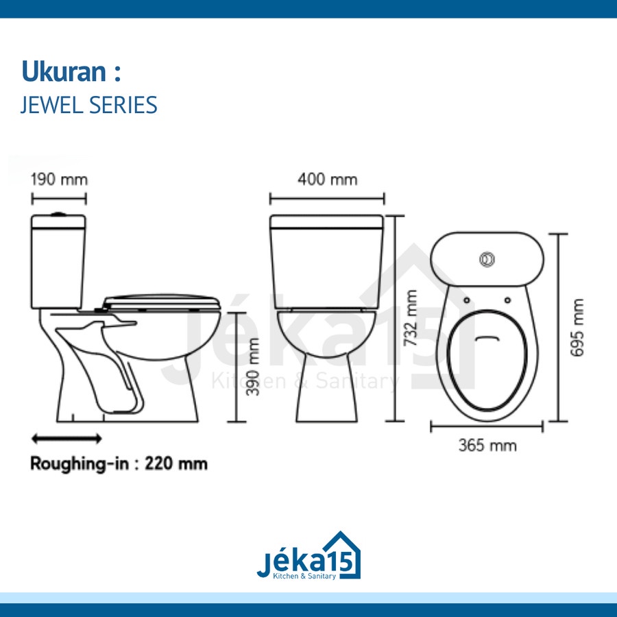 CLOSET DUDUK | MONOBLOK | KLOSET DUDUK TRILLIUNWARE JEWEL SERIES