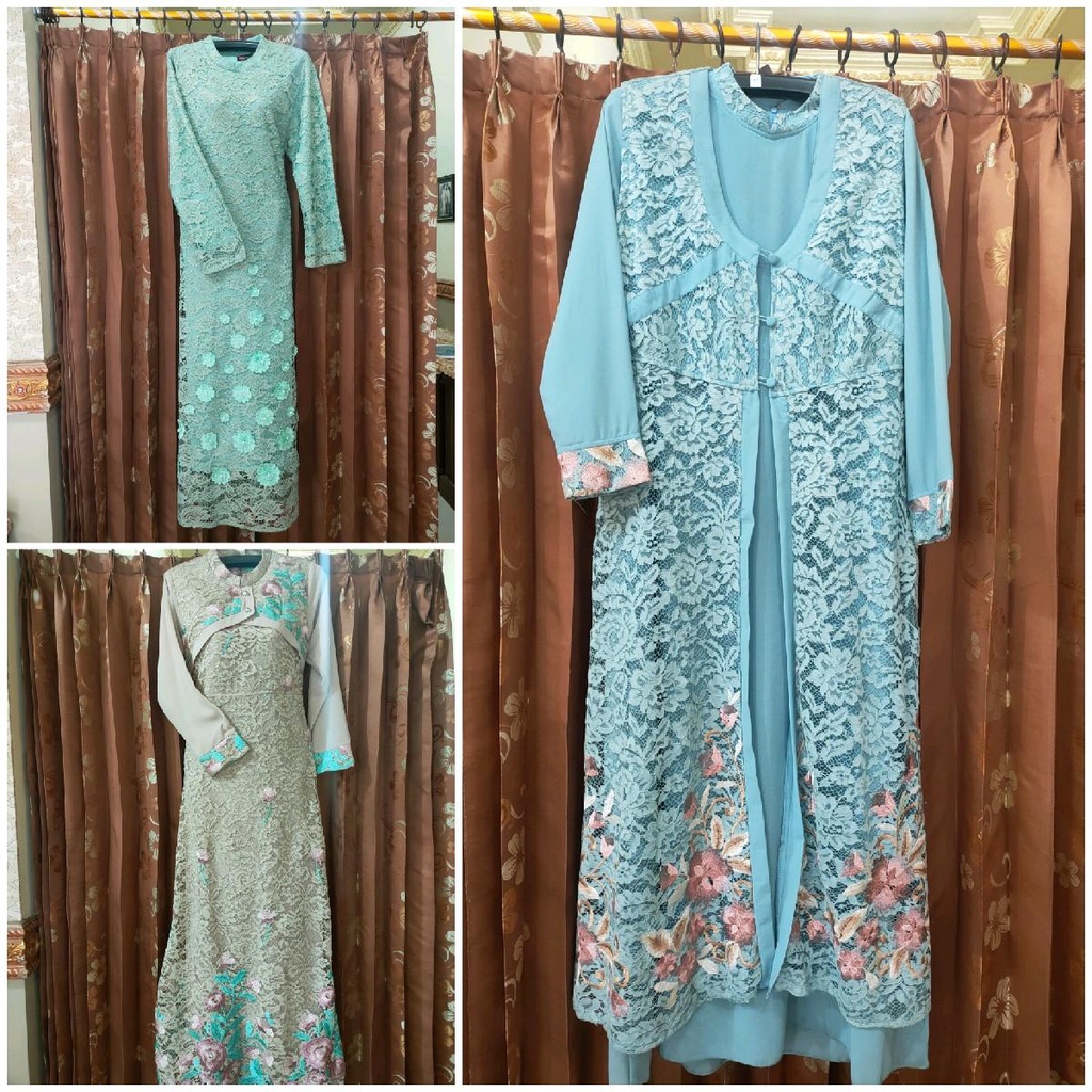 SALE Gamis pesta kombinasi brokat