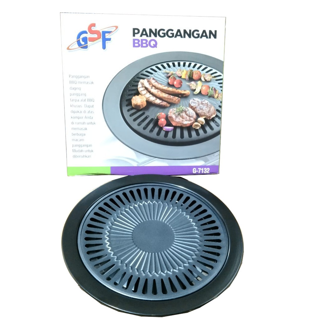 Panggangan Bulat 30 CM Anti Lengket GSF G-7132 Alat Panggang BBQ Grill