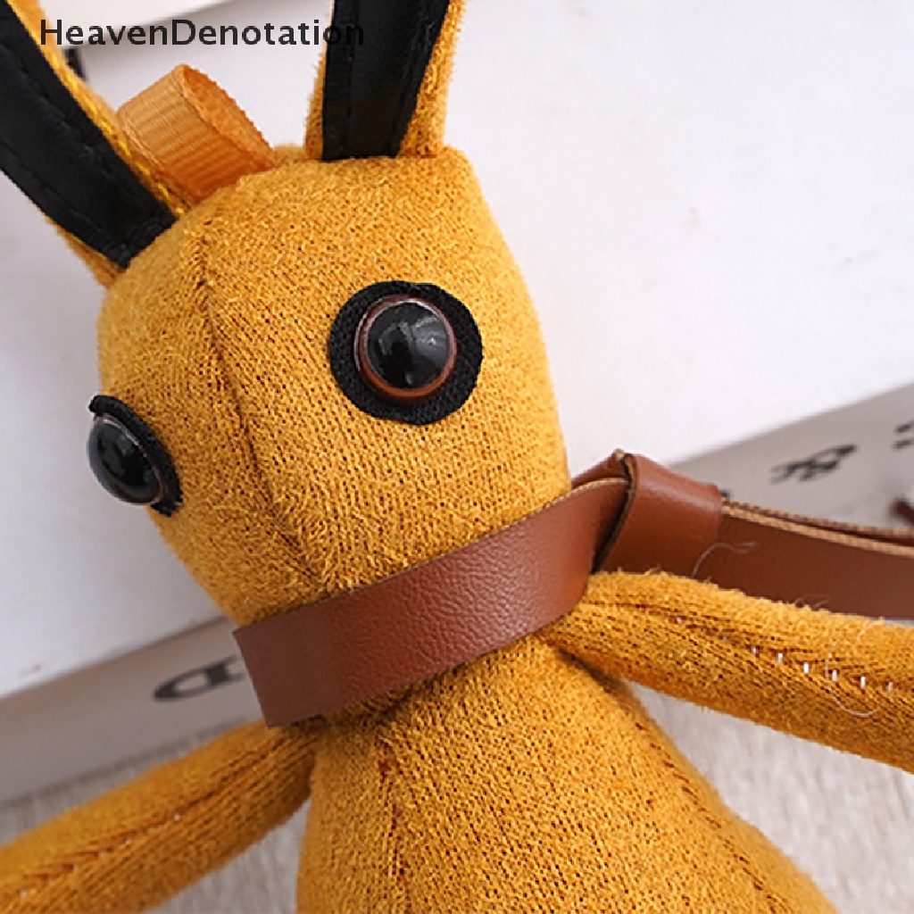 [HeavenDenotation] 24 cm Bunny Keychain Panjang Kaki Telinga Kelinci Plush Boneka Mainan Boneka Hewan Liontin HDV
