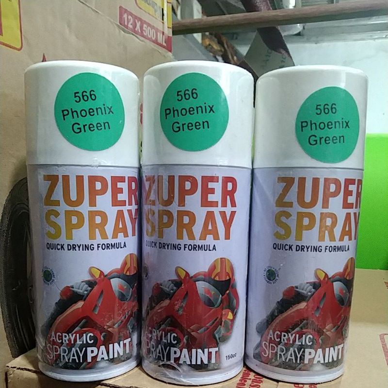 cat semprot pilok pilox zuper spray Phoenix green 150cc hijau muda