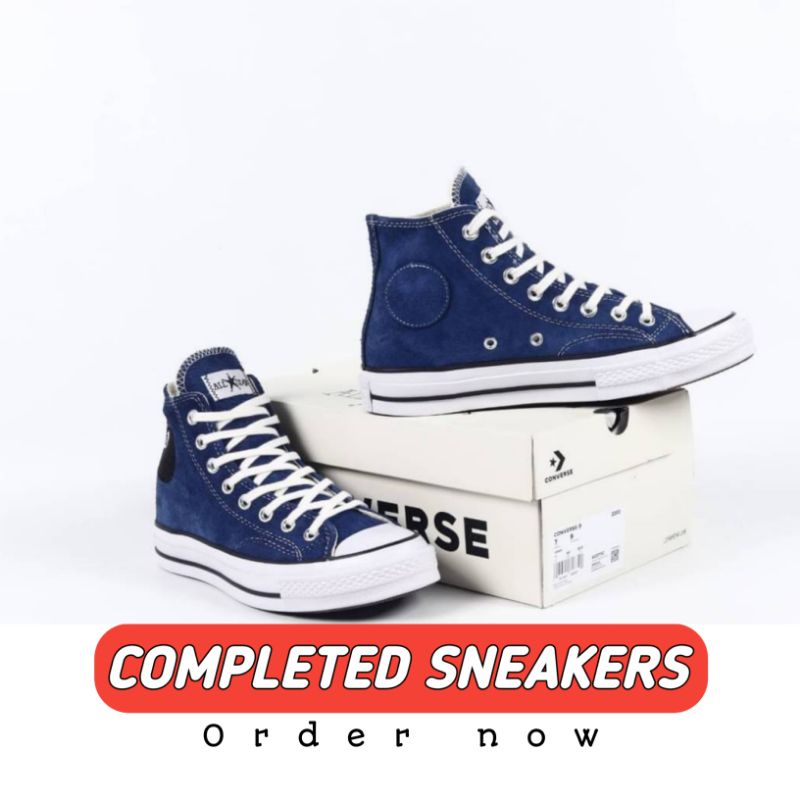 SEPATU CONVERSE 70 HIGH X STUSSY 8 BALL DARK BLUE