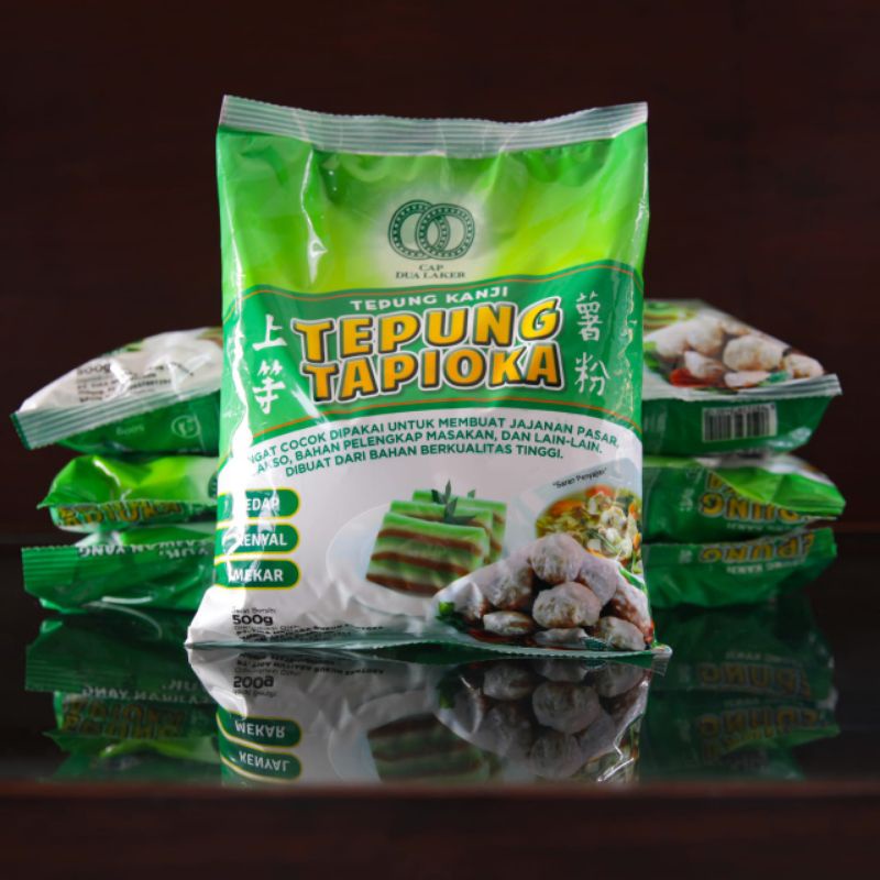 

Tepung Tapioka Tepung kanji Cap Dua Laker 500 gram