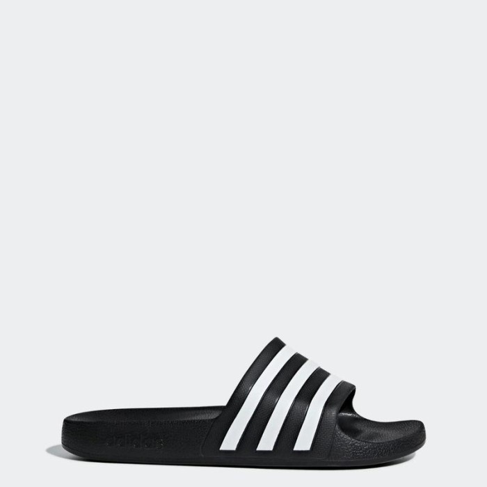 SENDAL ADIDAS ADILETTE AQUA - BLACK WHITE - 40 2/3 100% ORIGINAL