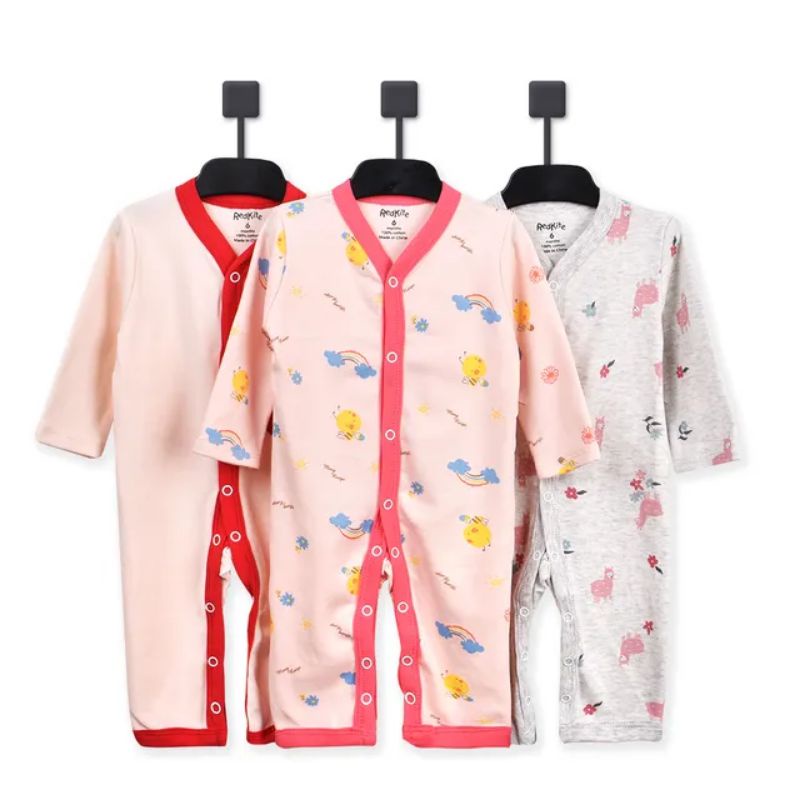 [Premium] Sleepsuit Bayi Buka Kaki Kancing Snap isi 3pc P076