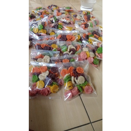 

RENGGINANG MINI MENTAH(rainbow)