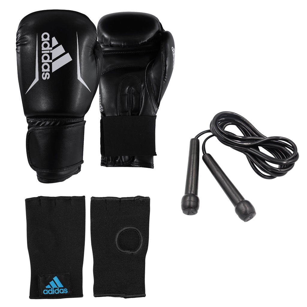 Adidas Boxing Set with Skipping - Adidas Set Sarung Tinju Inner Gloves dan Skipping