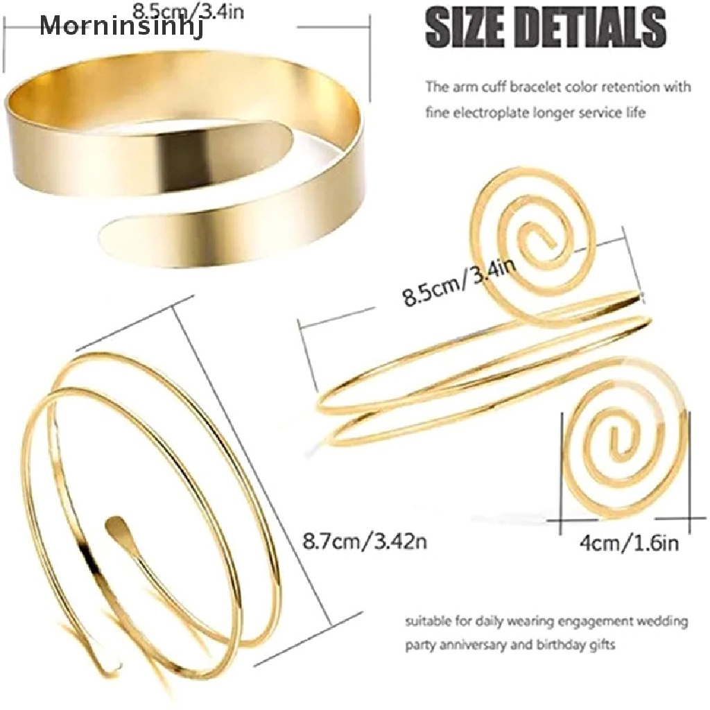 Mornin Fashion Gelang Lengan Untuk Wanita Perempuan Mental Terbuka Upper Arm Bangle Bracelet Sederhana Adjustable Armlet Armband id