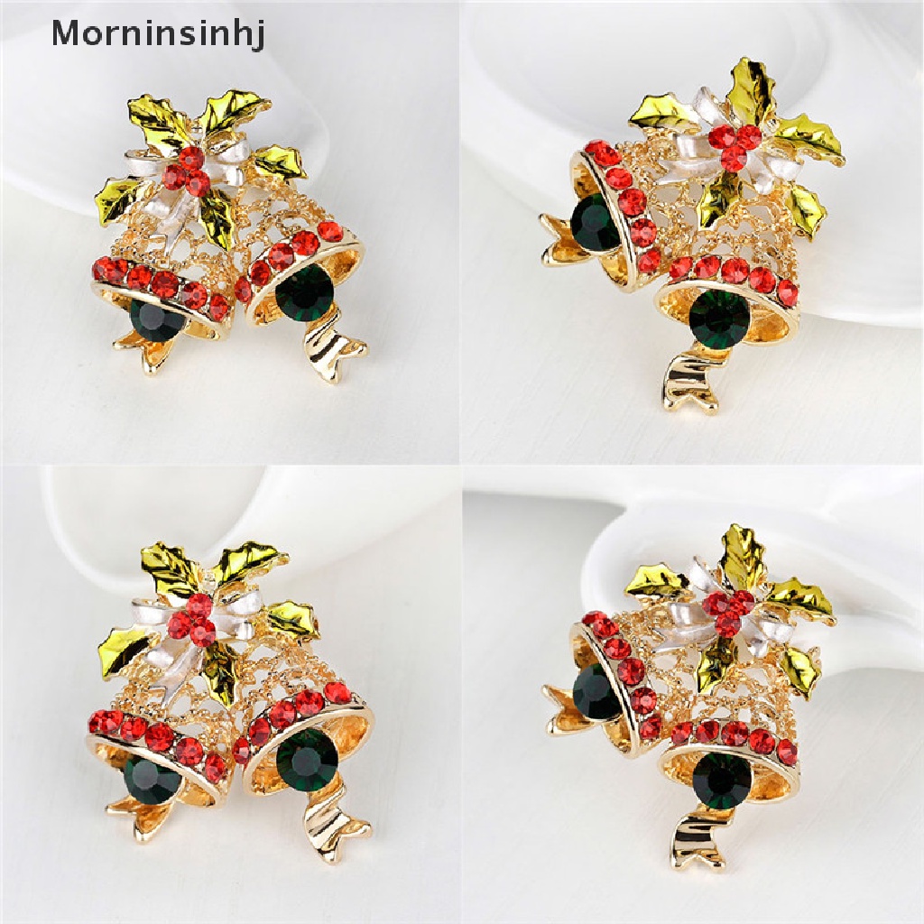 Mornin Baru Kristal Bros Pin Buket Pernikahan Lady Lonceng Snowman Pohon Hadiah Natal id