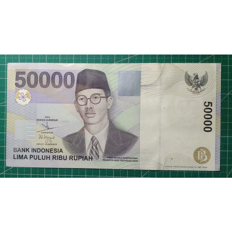 Uang Lawas 50.000 Rupiah Soepratman Thn 1999