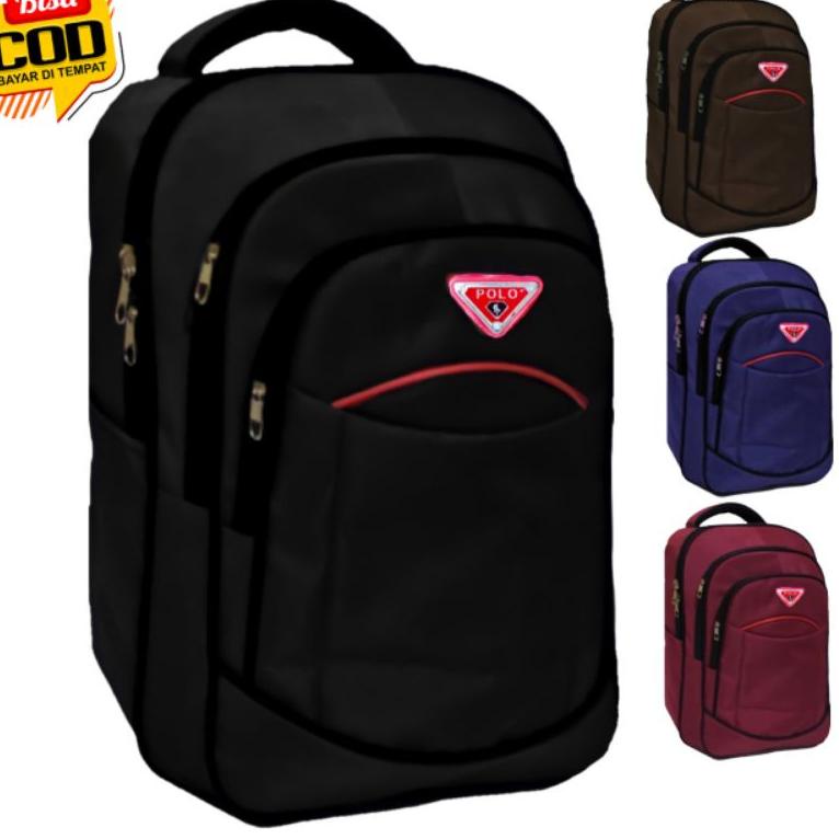 LANGSUNG KIRIM TAS RANSEL POLO PRIA TERBARU PRIMUM ORIGINAL GENDONG PUNGGUNG LAPTOP REMAJA DEWASA KE
