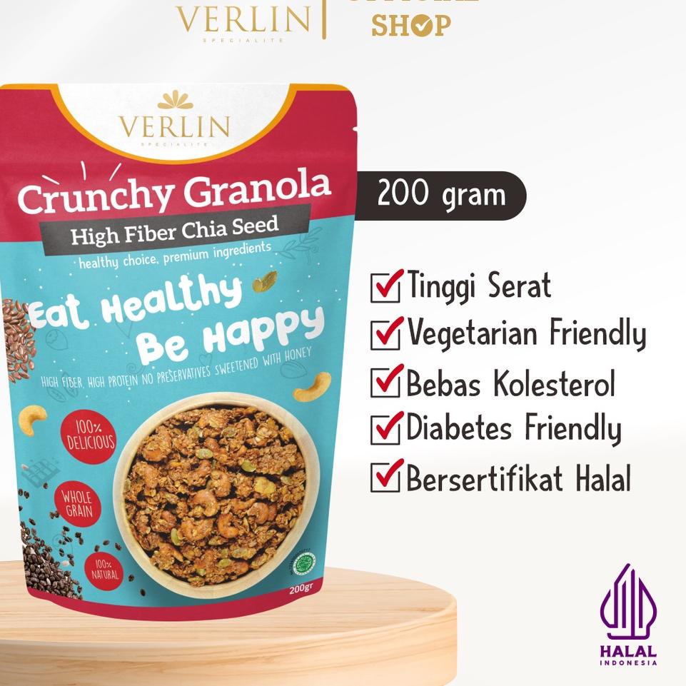 

☚ Verlin Crunchy Granola High Fiber Chia ➧