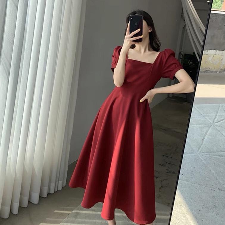 Recomended 88Clothing - U Neck Dress // Korean Party Dress Square Neck