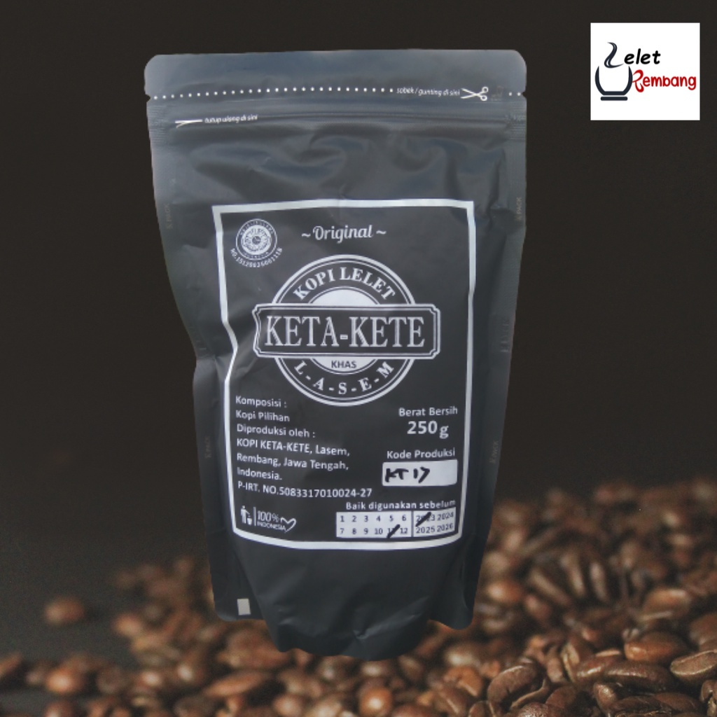 

KOPI LELET KETA-KETE 250 gr SUPER PREMIUM / Kopi lelet lasem