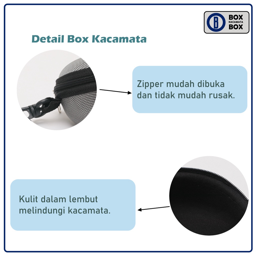 TEMPAT KACAMATA RESLETING KOTAK KOTAK Box Kacamata Resleting / Box Sunglasses Ukuran Besar Oversized Motif Timbul / Tempat Kacamata Sleting Besar S11