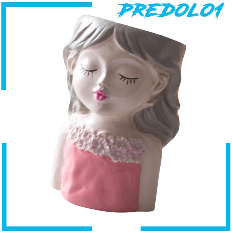 [Predolo1] Pot Bunga Planter Patung Centerpiece Head Vase Untuk Desktop Taman Kantor