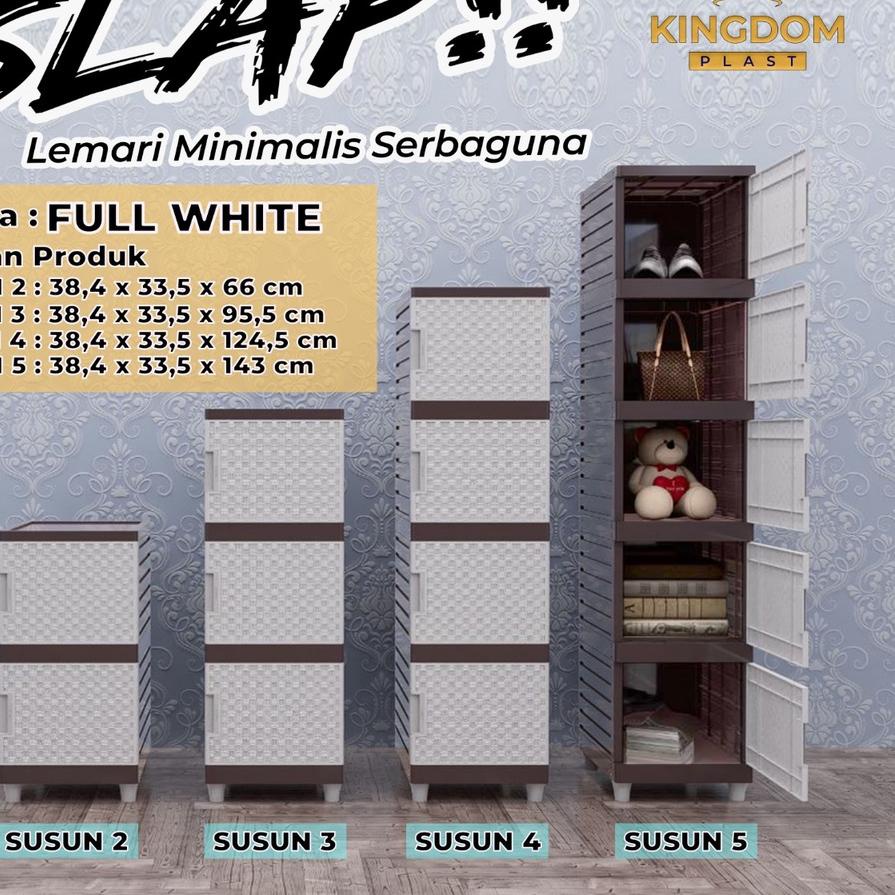 ➸ LEMARI PLASTIK SERBAGUUNA KINGDOM SLAP / LEMARI 1 PINTU / RAK HELM / RAK BUKU / LOKER PLASTIK ➲