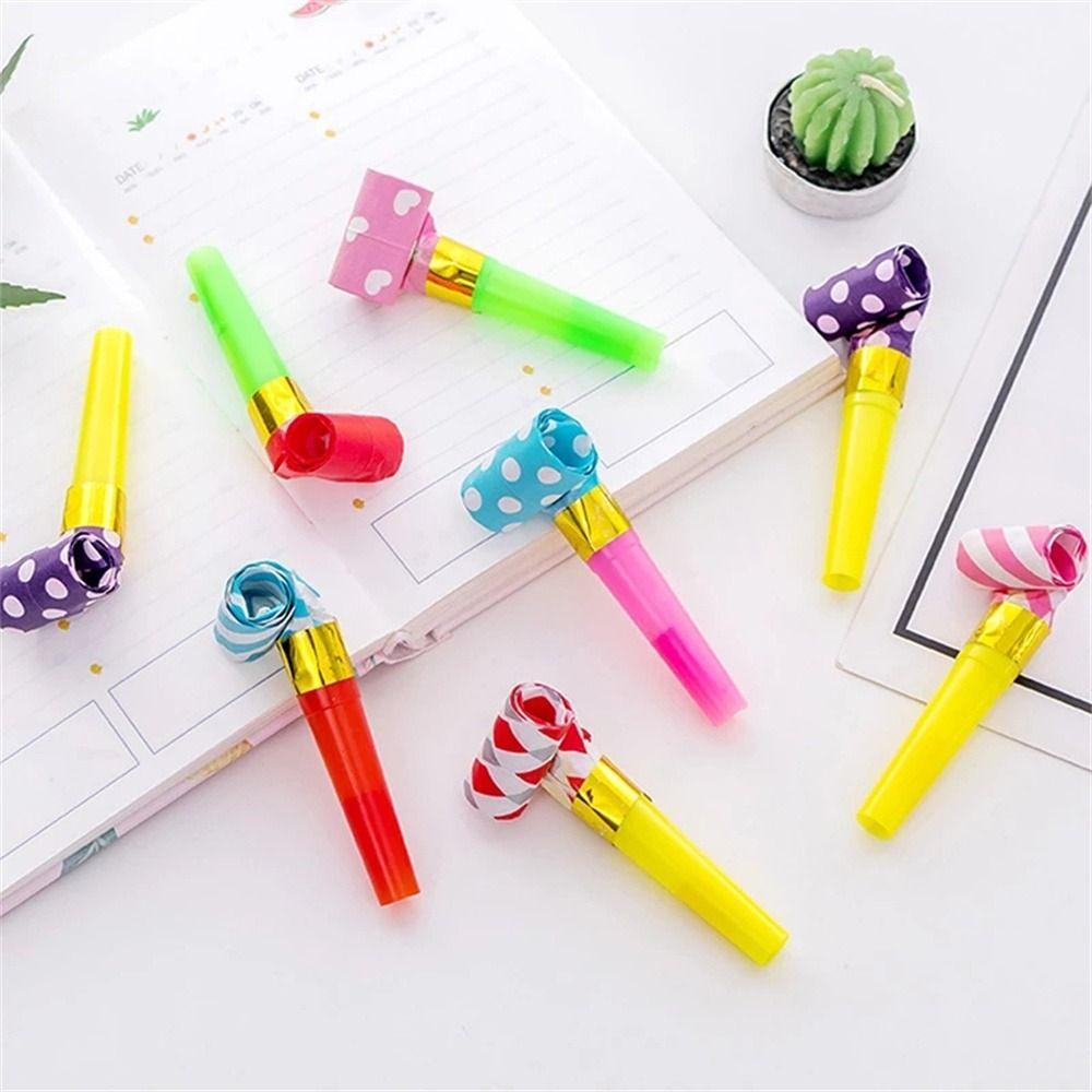 Mxbeauty Whistle Lucu Prop Pinata Hadiah Mainan Anak Colorful Dragon Whistle Birthday Noise Maker Toys