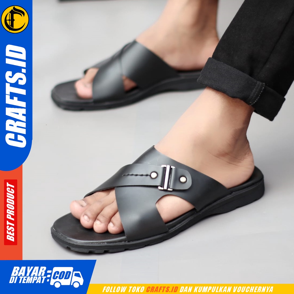 Sandal Slop Casual Pria Crafts Juho