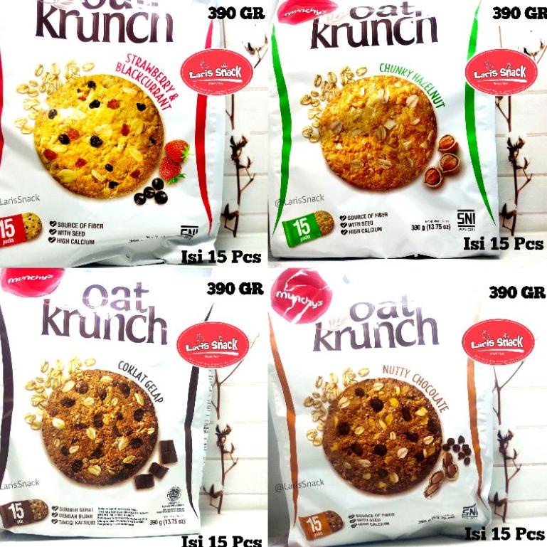 

mpl08 Oat Krunch Strawberry/Hazelnut/Nutty Coklat/Dark Chocolate 390gr (Isi 15 pcs) Serba Murah